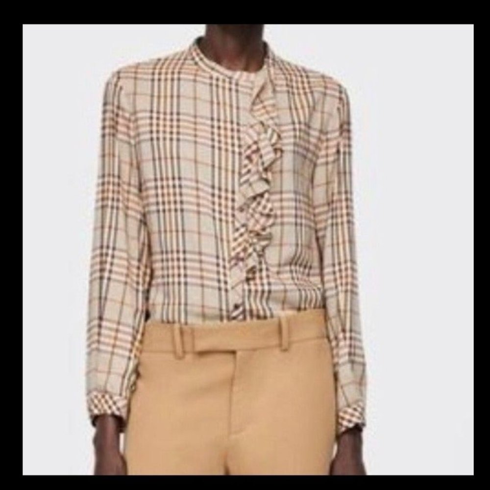 Zara plaid top